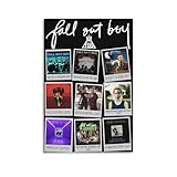 DHAEY Fall Out Boy Discography Music Album Cover Catalog Collection Canvas Poster Wall Decorative Art Painting Living Room Bedroom Decoration Gift Unframe-style12x18inch(30x45cm)
