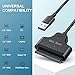 SKL Tech USB 3.0 SATA III Hard Drive Adapter Cable, SATA to USB for 2.5 inch SSD & HDD, Support UASP, 9 inch, Black…