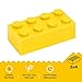 Unirolic Classic Building Bricks, 100 Piece 2x4 Building Blocks STEM Creative Building Toys Compatible with All Major Brands, MOC Building Bricks DIY Play Set for Kids(Golden)