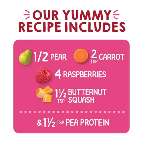 HAPPY TOT Fiber & Protein,Stage 4, Pears Raspberry Squash Carrots, 4oz (16) - Image 5