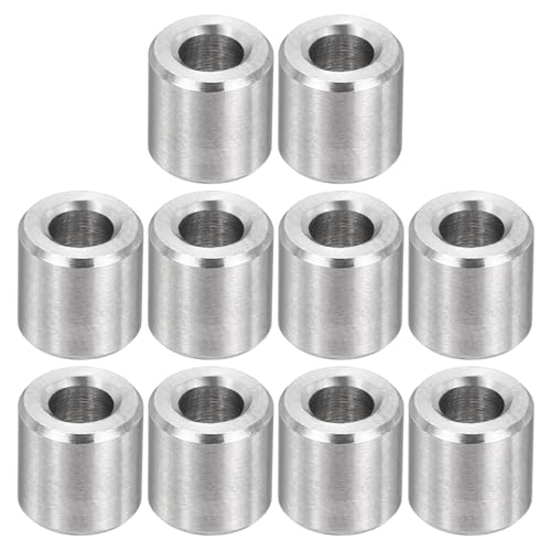 PATIKIL M3 Stainless Steel Spacers, 12Pcs Metal Spacer 3mm ID x 6mm OD x 7mm L Screw Standoff for 1/8" or M3 Screw