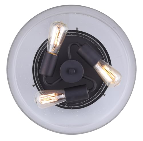 CANARM ISF633A03ORB Nash 3 Bulb Semi-Flush Mount with Seeded Glass, Oil Rubbed Bronze by Canarm - Image 5