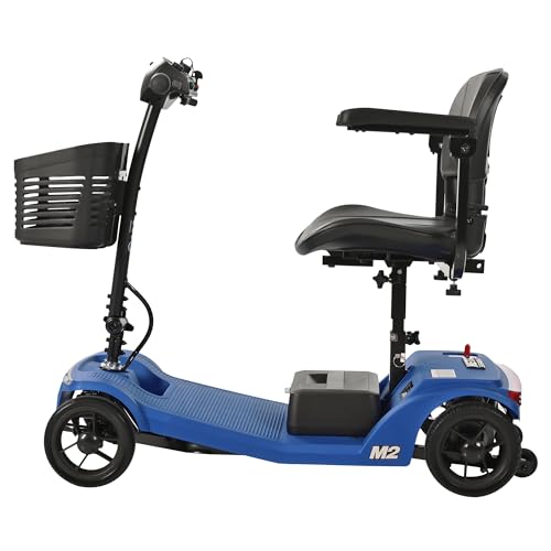 Image of 330lbs Max Weight, Electric Mobility Scooter for Adults 4 Wheel Mobility, 20miles Per Charge Electric Powered Wheelchair Power Scooters Blue