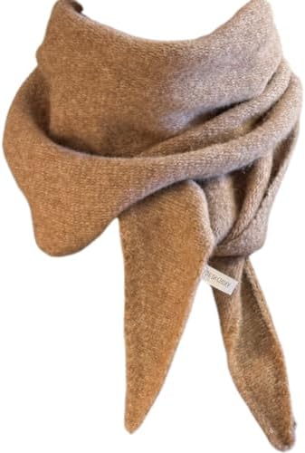 Knitted Triangle Scarf for Women Thick Wool Head Scarf Y2k Bandana Downtown Girl Aesthetic Accessories