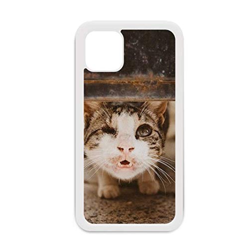 Coque iPhone 12 Pro Max chat amusant protection blanche pour Apple Mini