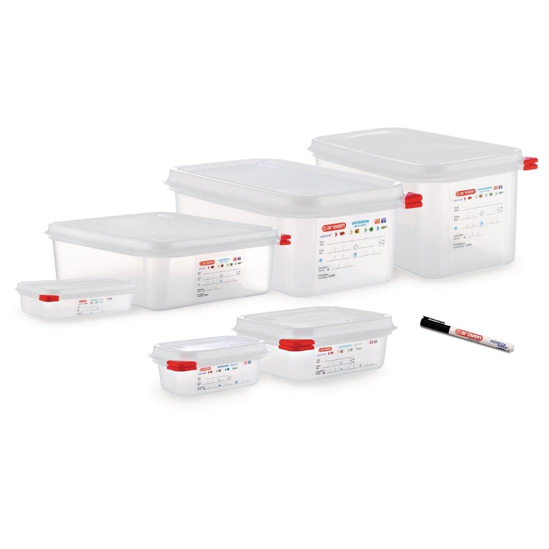 Araven T990 Boîte alimentaire (Lot de 4)