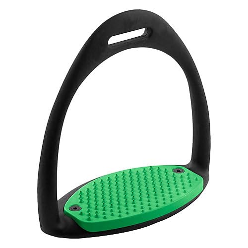 RoyalRider Easy Stirrups Black/Green Pads