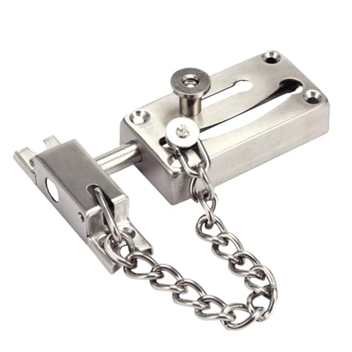 Cadena de seguridad para puerta de hierro plata antirrobo con diseño de alta resistencia 2