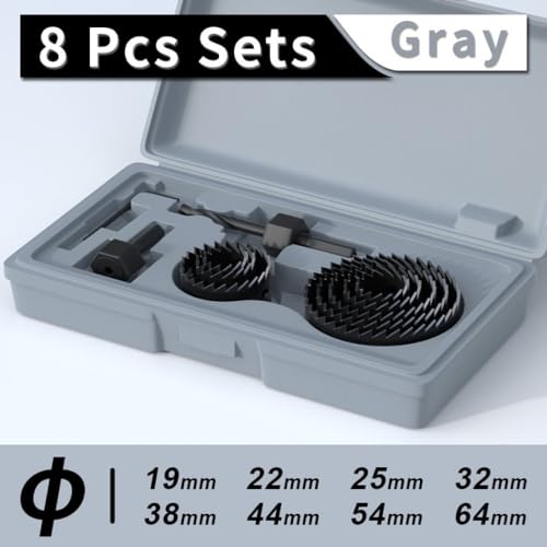Set de brocas sierra para madera y metal 8 piezas miniatura 2