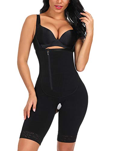 Lover-Beauty Slimmer Body Shaper Butt Enhancer Shapewear Invisible Bodysuit Panty Thigh Slimmer Black
