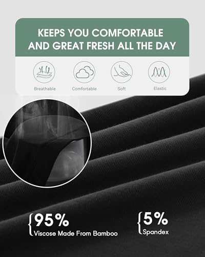 Image of BAMBOO COOL Womens Pajama Shorts Elastic Waistband Pj Pants Leg Opening Lounge Sleep Shorts, 2 Pack