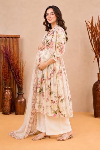 Image of Jikonet Women's Maternity Kurti for Feeding Zippers (VJK)