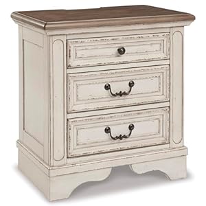Signaturedesignbyashleyrealynfrenchcountry3drawernightstandwithelectricaloutletsusbports2775tallchippedwhite Urban Country Home Decor Signature design by ashley realyn french country 3 drawer nightstand with electrical outlets usb ports 2775 tall chipped white urban country home decor