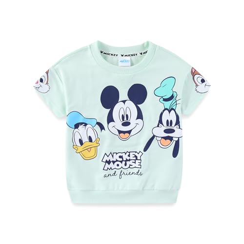 Image of Disney Mickey Mouse Boys 2 Piece French Terry Short Sleeve T-Shirt and Shorts Set for Toddler and Big Kids