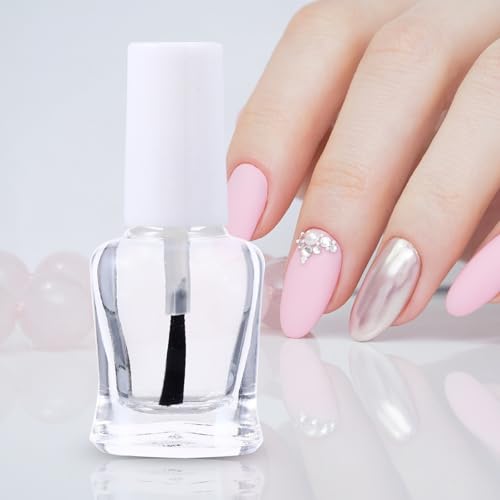 Flacon à ongles transparent flacon verre rechargeable 5 ml contenant vide manucure DIY