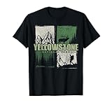 retro yellowstone national park usa vintage yellowstone maglietta