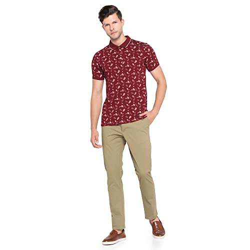 Image of Blackberrys Men Khaki Solid Trousers