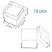 Vidillo Beads Storage Containers,12 Pack Small Plastic Box with Hinged Lid,2x2x2 Inchs Square Clear Containers Box Case for Pills Herbs Tiny Bead Earring Jewerlry Finding and More
