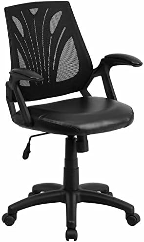 Office Chair Leather Swivel Office Chair in Black Desk Chair Gaming Chair