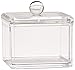 Danielle Square Acrylic Cotton Ball Holder, Single Tier