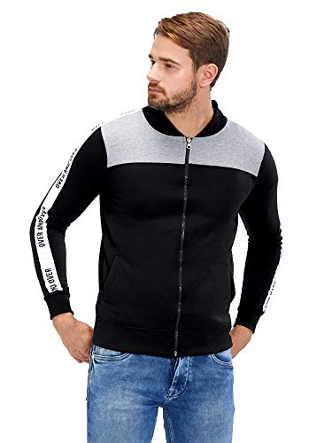 Maniac Men's Jacket || Casuals Printed Jacket || Fullsleeve Round Neck || Navy and Black Cotton Jacket