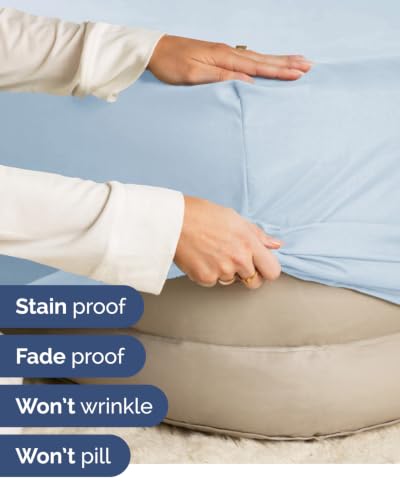 Image of CGK Linens 2 Pack Extra Deep Cal King Fitted Sheets - Sky Blue