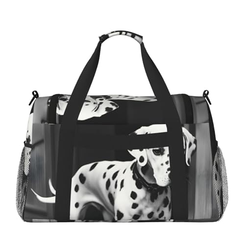 Dalmatian 1 print Carry on Luggage for Women Men Shoulder Weekender Crossbody Bag for Yoga Travel Must Haves2