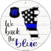 SMART BLONDE Vermont Back The Blue Novelty Circular Sign C-1274