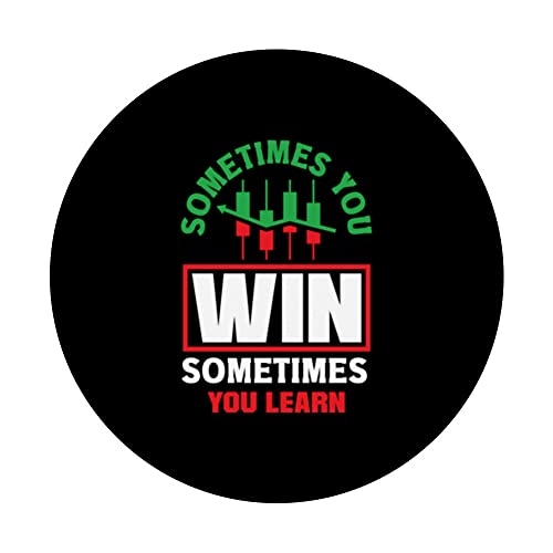 Sometimes You Win Sometimes You Learn Investor Day PopSockets Swappable PopGrip, Black - Image 3