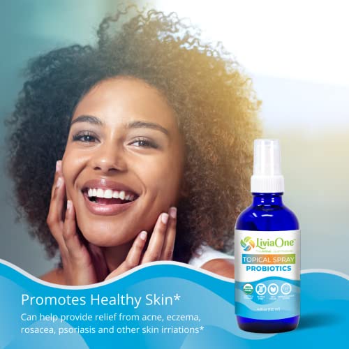 Liviaone Topical Probiotic | Usda Organic Topical Probiotics For Digestive Health | Lactobacillus Acidophilus Probiotic | Gut Health & Immune Support Supplement | Vegan | Non-Gmo | Gluten Free | 4 Fl Oz #TOP1