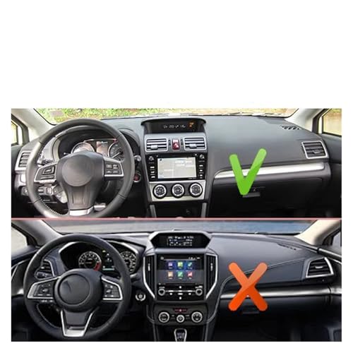 Alfombrilla para salpicadero Subaru Forester SJ 2014-2018, protector de salpicadero LHD negro 3