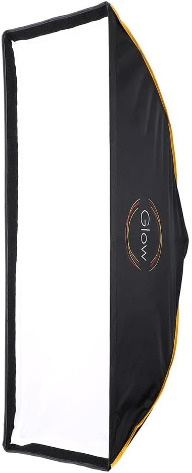 Glow EZ Lock 12x36 Quick Strip Rectangular Bowens Mount Softbox w/External & Internal Diffusers, Deflector Disk, Grid, Soft Box Speedring Adapter for Studio Lighting