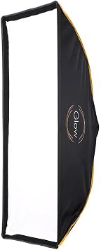 Glow EZ Lock 12x36 Quick Strip Rectangular Bowens Mount Softbox w/External & Internal Diffusers, Deflector Disk, Grid, Soft Box Speedring Adapter for Studio Lighting