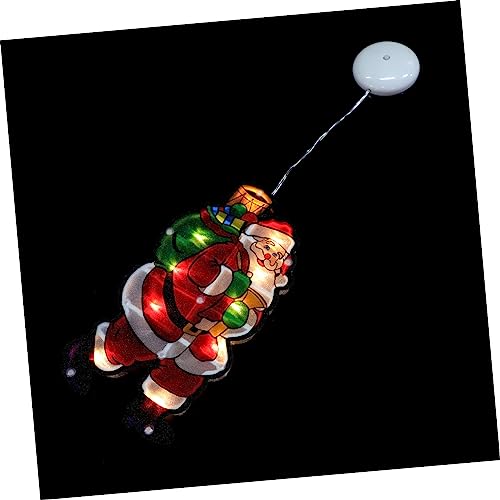 HOLIDYOYO 1Pc Santa Claus Decorative LED Light for Christmas Party Festive Display Easy to Install Suitable for Shops Offices Homes Unique Lighting