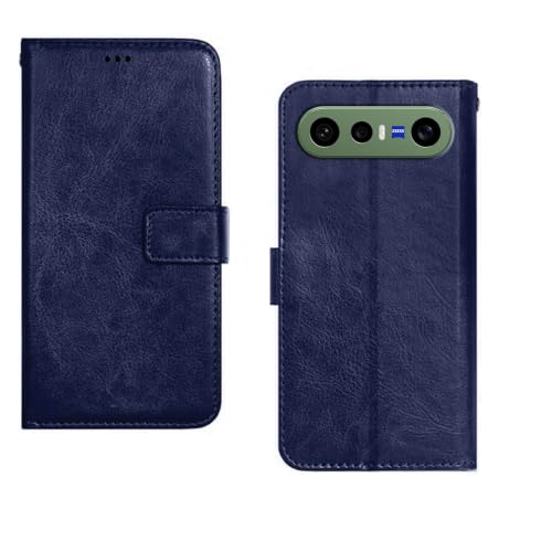 Image of amazon basics Vivo X300FE 5G Flip Cover | Card Pockets Wallet & Stand | Flip Cover for Vivo X300FE 5G (Blue)