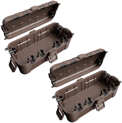 RESTMO 2er-pack Medium IP54 Kabelbox wasserdicht, Wetterfeste Kabelbox | Ideal zum Schutz von Verlängerungskabel Outdoor, Steckdosenleisten, Außensteckdose, Winkelsteckern (29×13,2