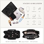 NEWHEY Top-Handle Handbag Waterproof Leather Purses for Women Satchel Handbags Crossbody & Shoulder Ladies Purse