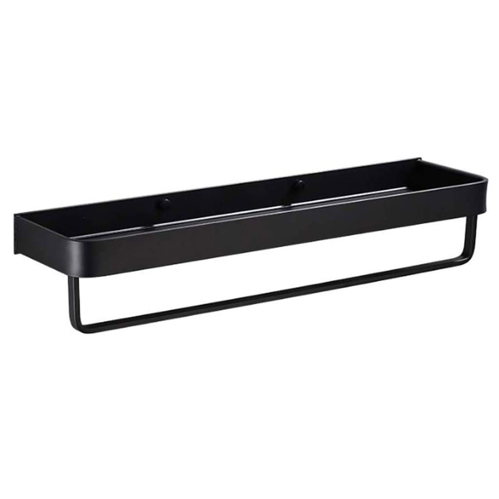 Mensole da Bagno, scaffale a Parete in Acciaio Inox con portasciugamani Integrato (Dimensioni: 50 cm)