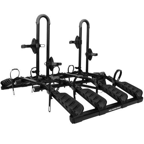 Hollywood Racks Destination 4 Hitch Bike Rack, Lightweight, Black - Platform Style Bike Rack for Car Carries up to 4 Bikes for Safe, Secure Transport - Fits Most Bike Styles, Sizes and Models by Hollywood Racks - Used condition - CA$532.99