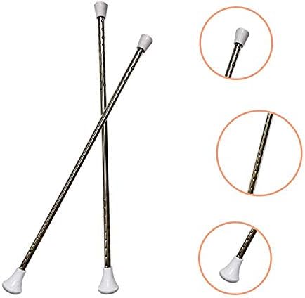 Twirling Baton 2 Pieces Spinning Dance Baton Metal Gymnastics Parade Stick for Child in Majorette (Original Version, 2 Pack)