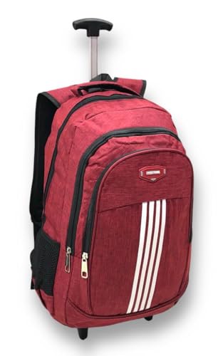 Mochila De Rodinha Com Alças De Costas Escolar Juvenil E Adulto (vermelho)