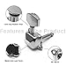 SAPHUE 3+3 Semi-closed Guitar Tuners String Tuning Pegs Keys Machine Heads Set for for Acoustic or Electric Guitar (Chrome)