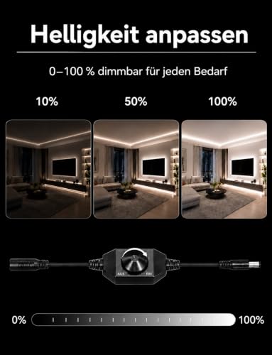 Image of Neon Rope Lights, Dimmable LED Strip Light, Cool White, 32.8ft