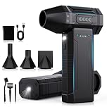 CCmall 4-IN-1 Aria Compressa, Elettrico Air Duster, 200000RPM Pressione MAX 300g, Super Potere Soffiatore Aria Compressa Spray con Luce LED, per il Computer All'aperto Casa Materasso ad aria