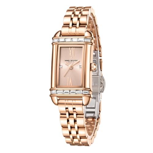 Image of Daniel Hechter Paris Louvre Collection Square Dial Watch for Women with Roman Indices and Stainless Steel Strap-DHW2006