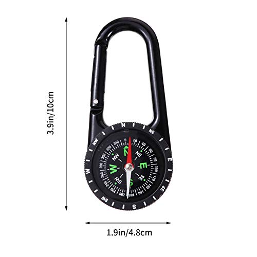 CLISPEED Bússola de Acampamento Mosquetão Multifuncional Bússola Com Clipe de Travamento Automático