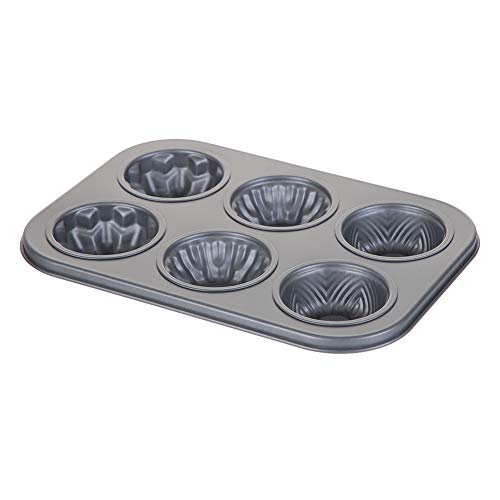 Image of MINISO 6 Cup Muffin Baking Pan Mould Kitchen Cookware Cupcake Desserts Pastries Tarts,10.4 * 7.4 * 1.2inch
