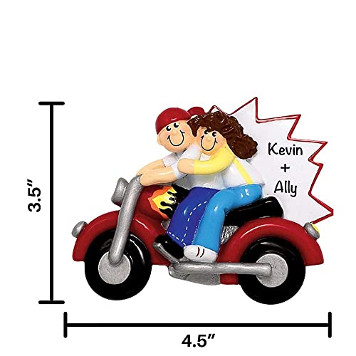 Motorcycle Love Couple Christmas Ornaments 2022 - Customized Ornaments For Couples - Charming Love Ornament - Our First Christmas Together Ornament 2022 - Personalized Christmas Ornaments For Couples #TOP5