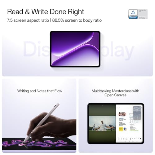 Image of OnePlus Pad Go 2, 30.73 cm (12.1 inch) 2.8K Display, Dolby Vision, 120Hz Refresh Rate, Quad Speakers, AI, 10050 mAh Battery, 5G Tablet, 8GB RAM 256 GB Storage, Shadow Black