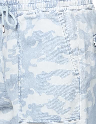 Armani Exchange Men's Non Stretch Cotton Camo Denim Drawstring Trouser Pants3